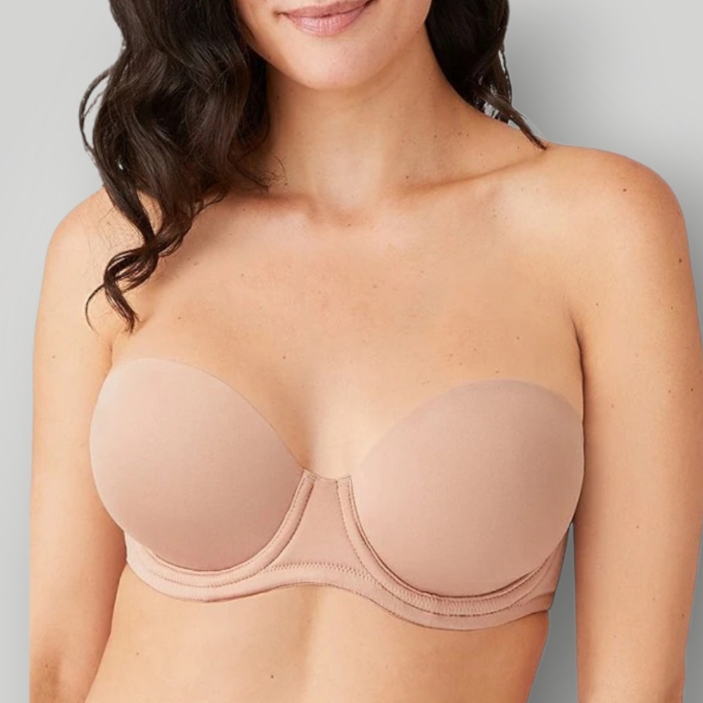 Wacoal 854119 Full Coverage Underwire Bra 42DDD Nude Beige Plus Size T-Shirt - Picture 2 of 14